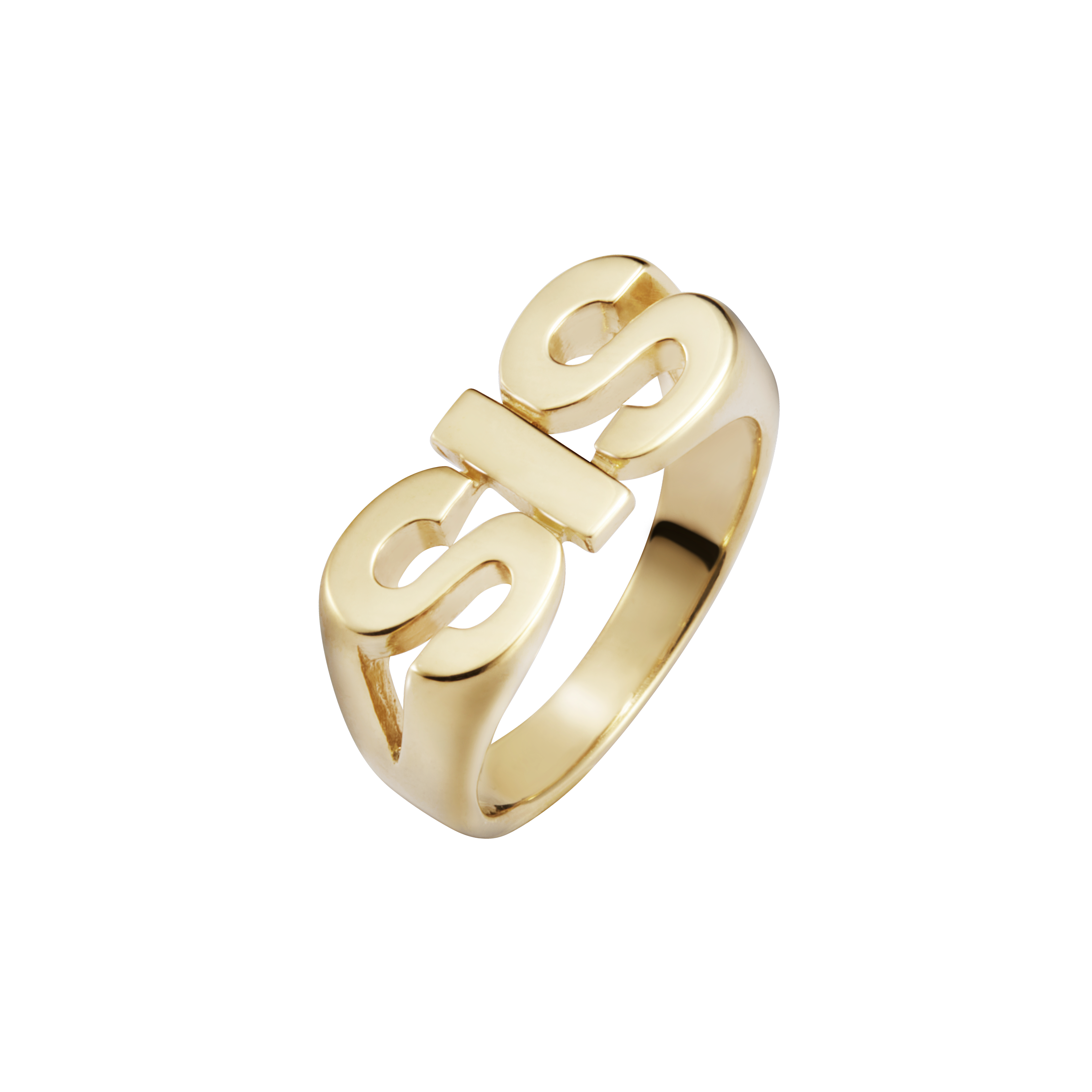 Letter S Gold Ring