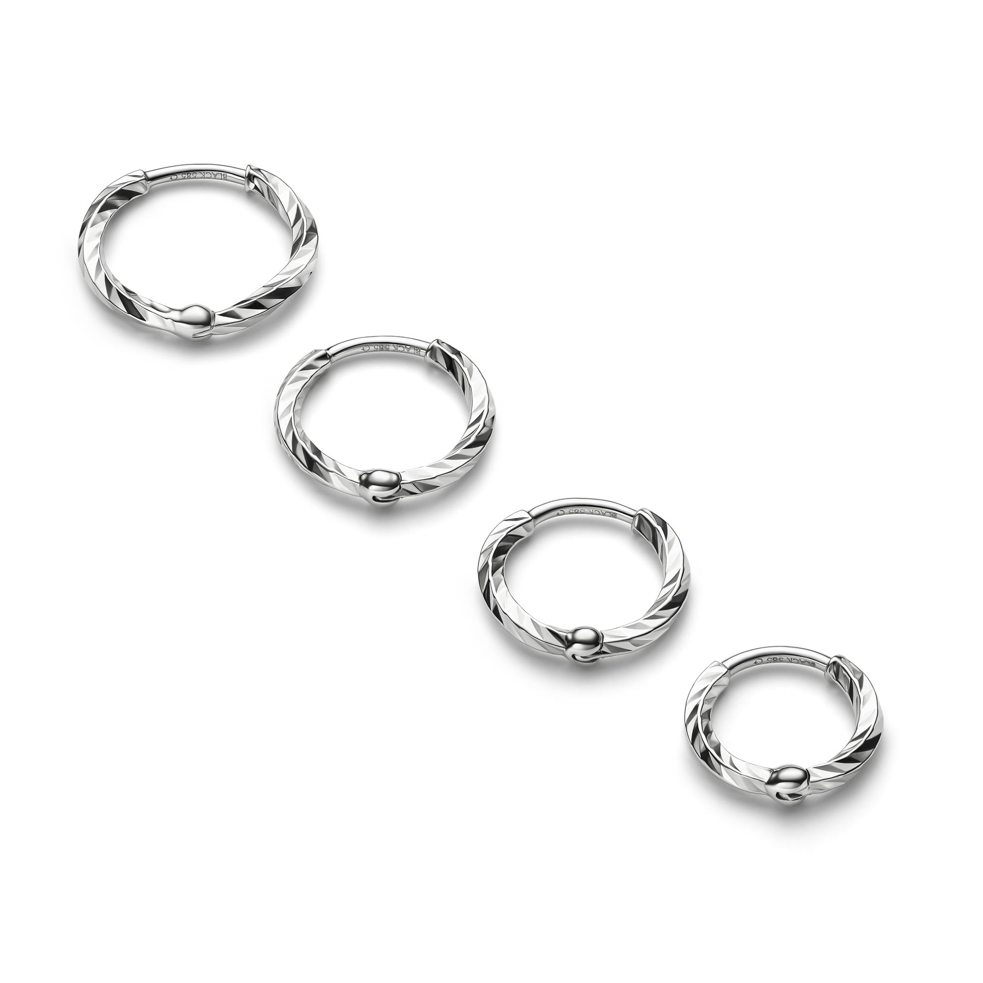 Diamond Cut Huggie | Maria Black