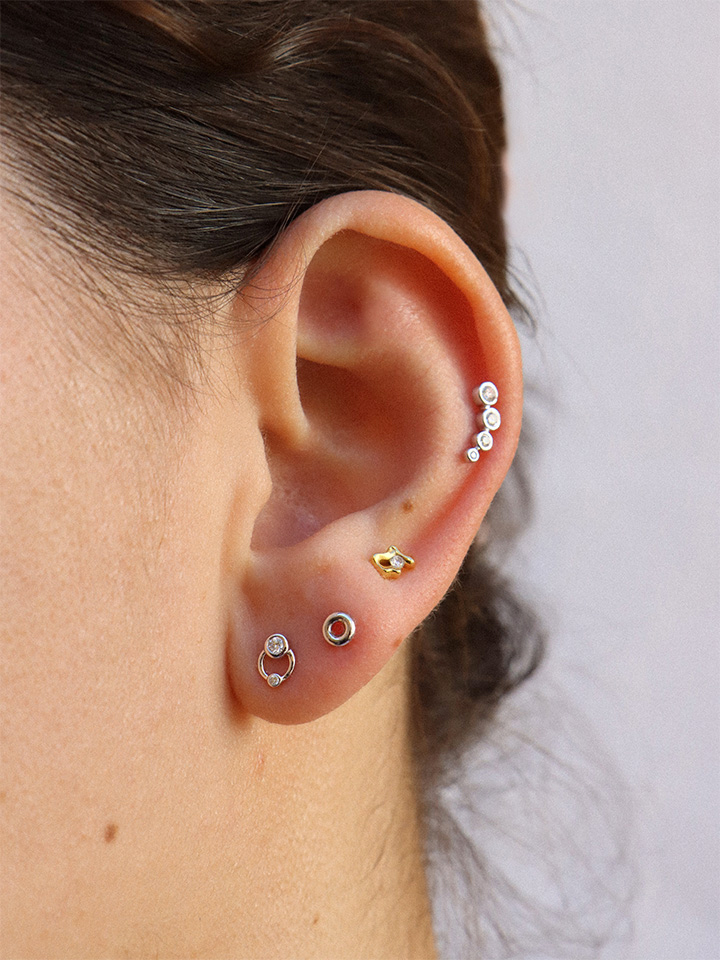 Donut Small Piercing Stud | Maria Black