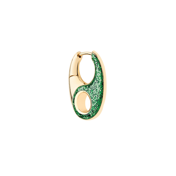 Vogue Green Glitter Earring