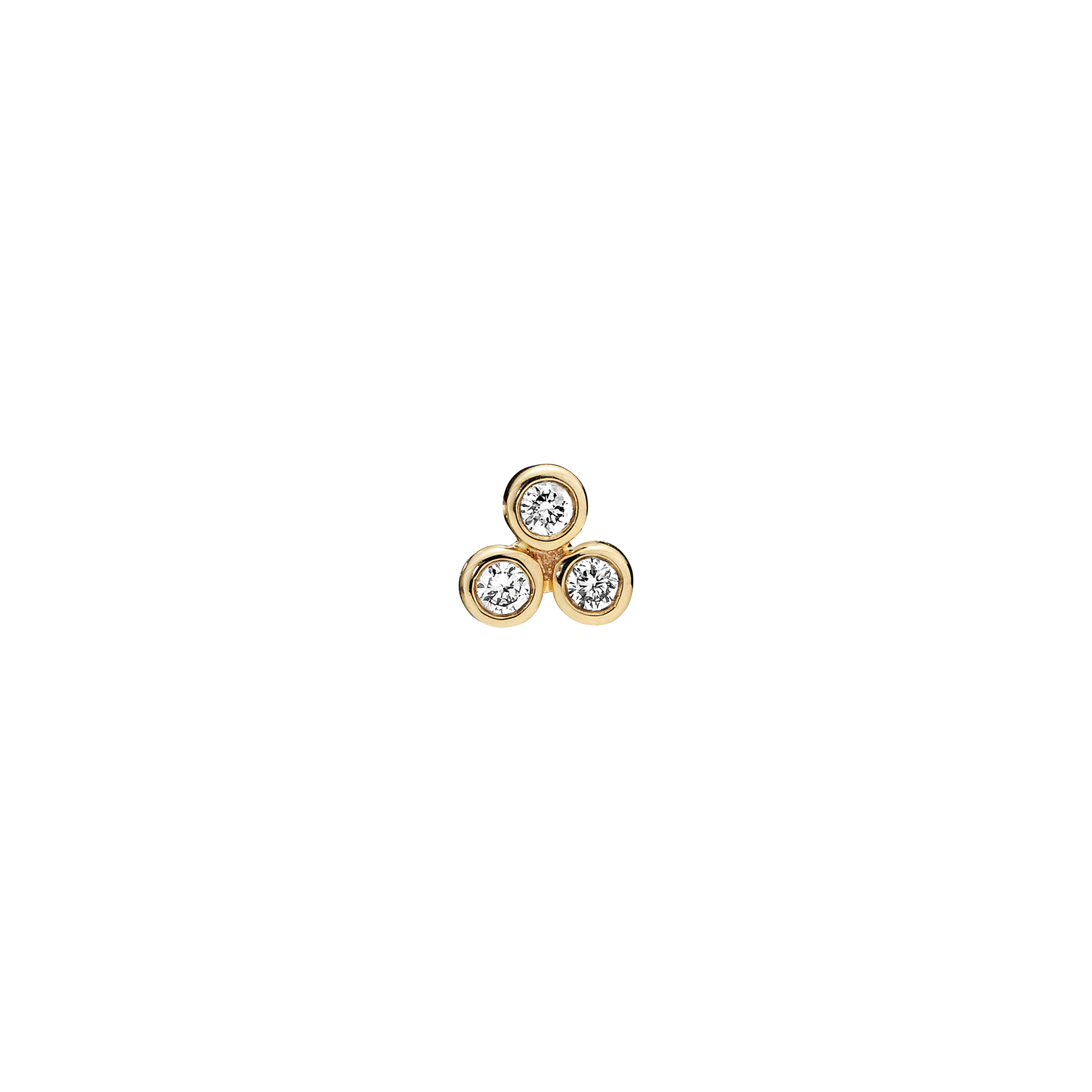 Maria Black 14kt yellow gold Triad 18 diamond single earring