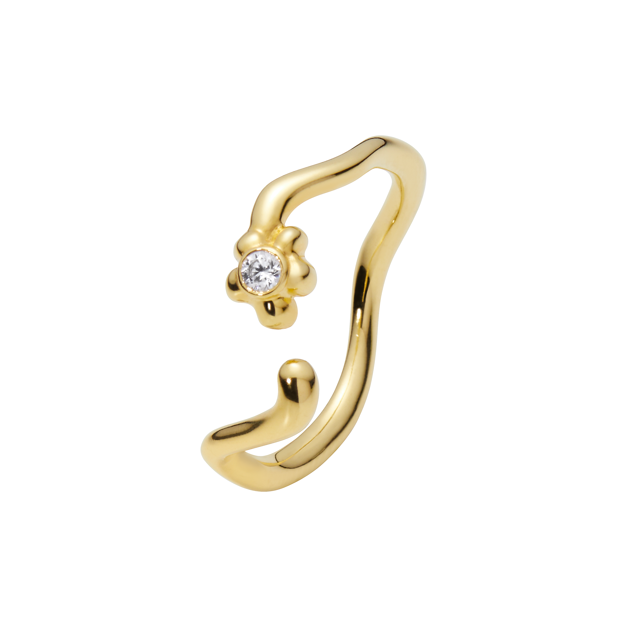 Enamel Letter Ring in 14k Rose Gold with White Diamond For Sale at 1stDibs  | s letter ring design images, enamel letters, 's letter ring for gents