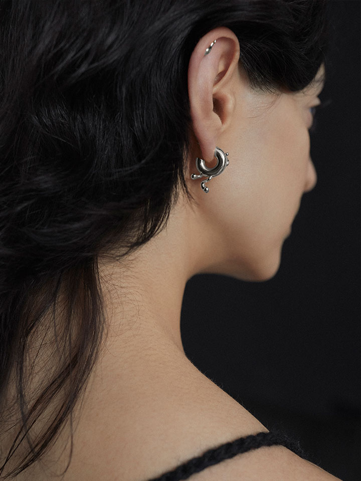 Maria Black Gerlad hoop earrings - PINK