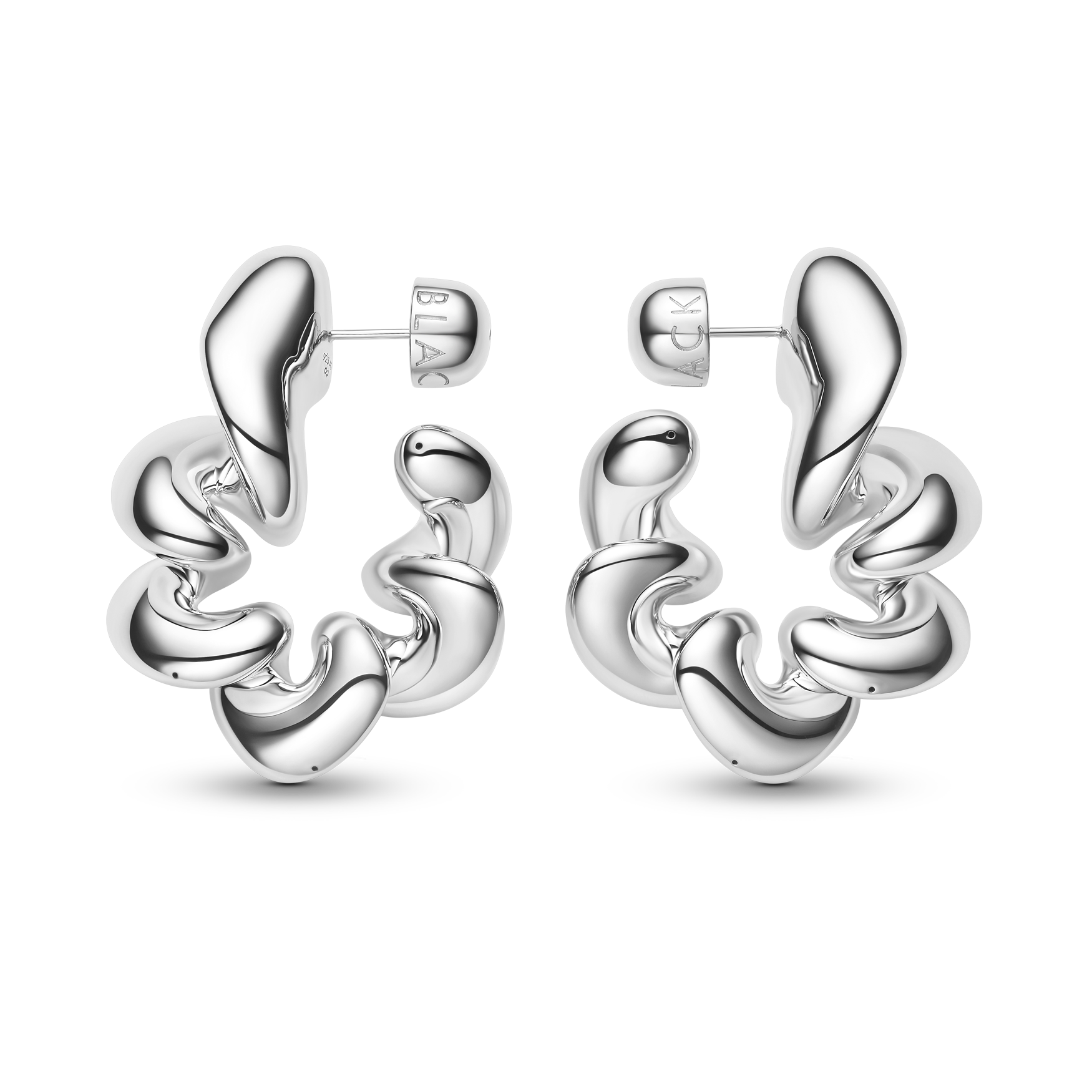 ★追跡&関税込【Maria Black】Poppy Hoop Silver Basic Hoops | Maria Black